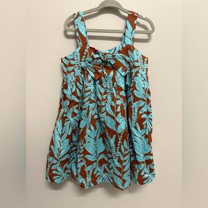 Janie and Jack Brown and Blue Floral Dress